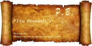Pits Bodomér névjegykártya